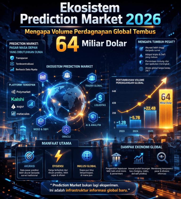 Ekosistem Prediction Market 2026 Mengapa Volume Perdagangan Global Tembus 64 Miliar Dolar