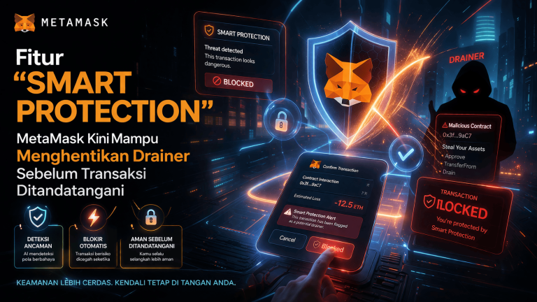 Fitur “Smart Protection” MetaMask Kini Mampu Menghentikan Drainer Sebelum Transaksi Ditandatangani