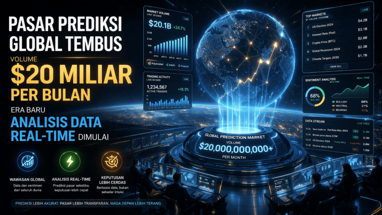 Pasar Prediksi Global Tembus Volume $20 Miliar per Bulan, Era Baru Analisis Data Real-Time Dimulai